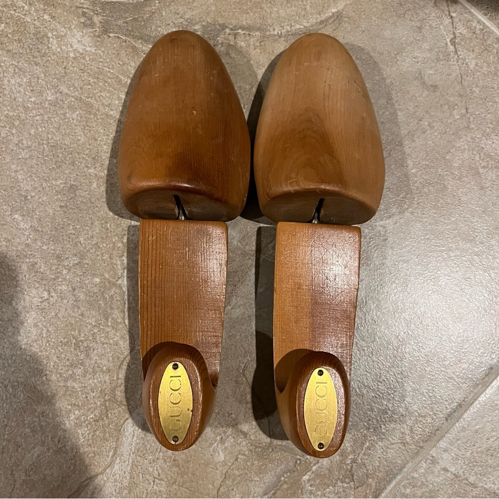 Gucci Wooden Shoe Stretched Vintage Authentic RARE BOTH RIGHT